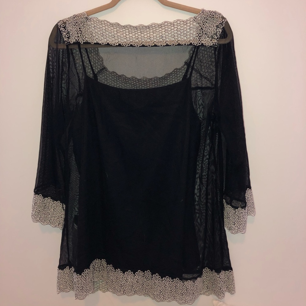 Sheer top with built in Cami